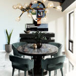Contemporary Dining Room Design with Circular Table