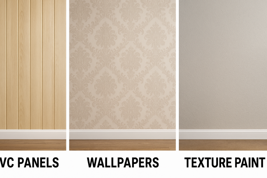 PVC Panels vs Wallpapers vs Texture Paint: Which is Best for Your Home?